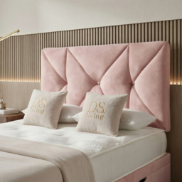DS Living Eclipse Pink Super King Size Plush Velvet Ottoman Bed - thumbnail 3