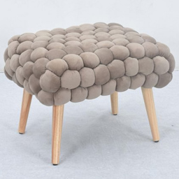 Artemis Home Cushla Mole Bubbly Velvet Small Footstool