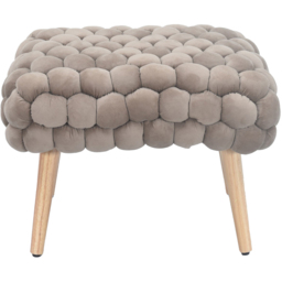 Artemis Home Cushla Mole Bubbly Velvet Small Footstool - thumbnail 3