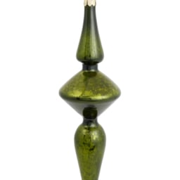 Amber Charm Pine Green Antique Droplet Hanging Ornament - thumbnail 3