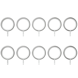 Rothley Brushed Silver Curtain Rings 10 Pack - thumbnail 3