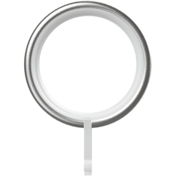 Rothley Brushed Silver Curtain Rings 10 Pack