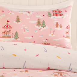 Gingerbread Fairground Duvet Set Pink King - thumbnail 3