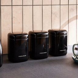 Morphy Richards Black Small Storage Canisters Set 1.3L 3 Pack - thumbnail 2