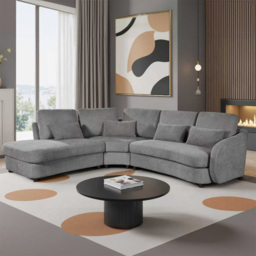 Mabel Corner Sofa Grey Right-hand - thumbnail 4