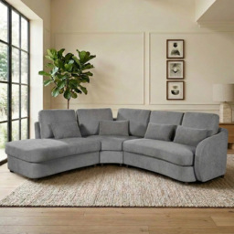 Mabel Corner Sofa Grey Right-hand - thumbnail 1