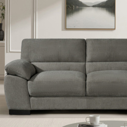 Artemis Home Roslyn 3 Seater Charcoal Fabric Sofa - thumbnail 2