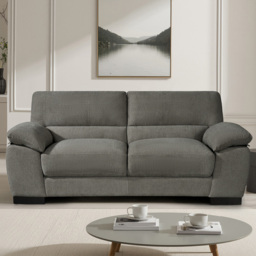 Artemis Home Roslyn 3 Seater Charcoal Fabric Sofa