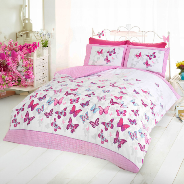Rapport Home Flutter King Size Pink Duvet Set - image 1