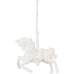 Blushing Glitter Carousel Decoration - thumbnail 1