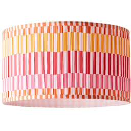 ValueLights Rae Multicolour Stripe Pleated Ceiling Drum Lamp Shade Large