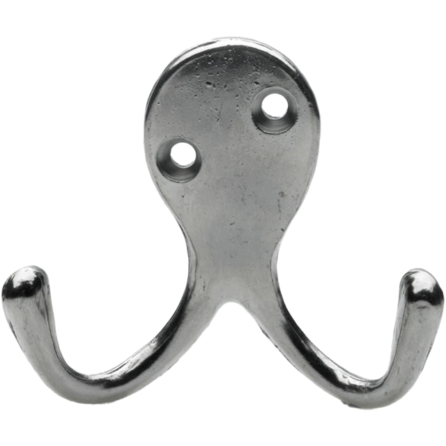 Chrome Effect Double Robe Hook