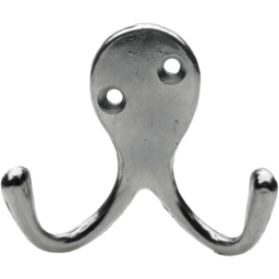 Chrome Effect Double Robe Hook