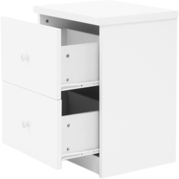 Core Products Erin White Finish 2 Drawer Bedside Cabinet - thumbnail 2