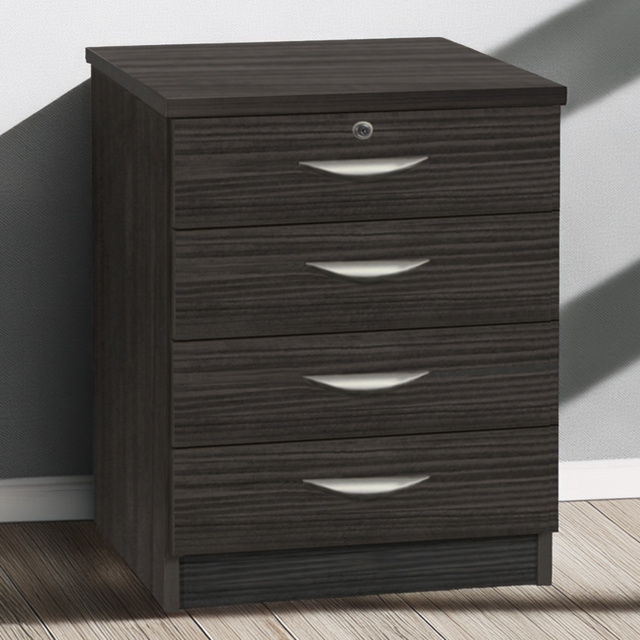 R White Cabinets Black 4 Drawer Chest of Drawers - image 1