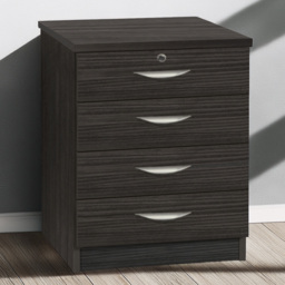 R White Cabinets Black 4 Drawer Chest of Drawers - thumbnail 1