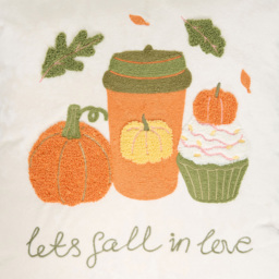 Lets Fall In Love Embroidered Cushion - thumbnail 2