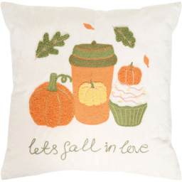 Lets Fall In Love Embroidered Cushion