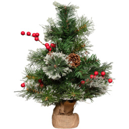 Samuel Alexander 50cm Ipswich Frosted Berries and Pinecones Indoor Mini Christmas Tree