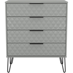 Crowndale Harlequin 4 Drawer Dusk Grey Chest of Drawers Ready Assembled - thumbnail 3