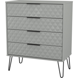 Crowndale Harlequin 4 Drawer Dusk Grey Chest of Drawers Ready Assembled - thumbnail 2