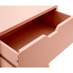 GFW Nyborg 2 Drawer Coral Pink Bedside Table - thumbnail 4