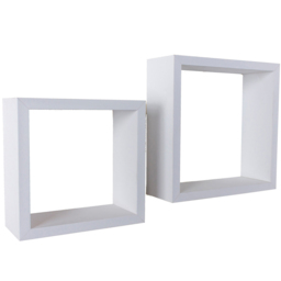 Core Products Hudson Set of 2 Matt White Wall Cubes - thumbnail 2