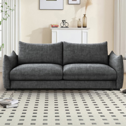 Bronte 3 Seater Grey Fabric Sofa Bed - thumbnail 1