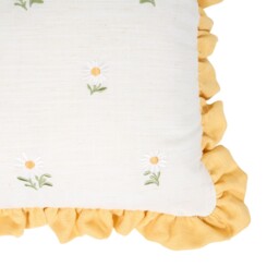 Daisy Frill Cushion Yellow - thumbnail 3