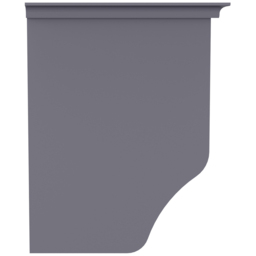 Homebase Grey Bevelled Coat Shelf with 5 Double Hooks - thumbnail 4