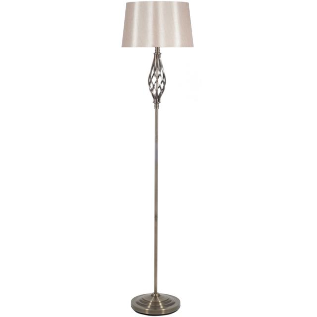 Pacific Lifestyle Jenna Metal Twist Antique Brass Floor Lamp - image 1