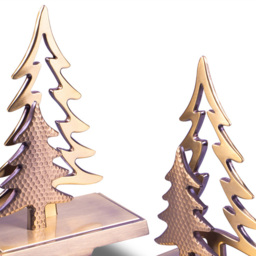 St Helens 2 Pack Gold Christmas Stocking Holders - thumbnail 3