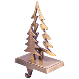 St Helens 2 Pack Gold Christmas Stocking Holders