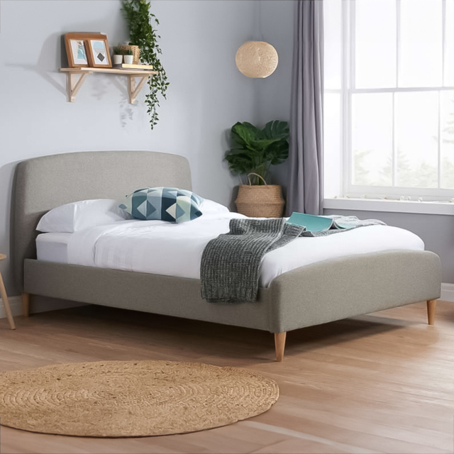 Quebec Grey Small Double Bed Frame - image 1
