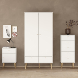 Florence Cumbria 5 Drawer White Chest of Drawers - thumbnail 2