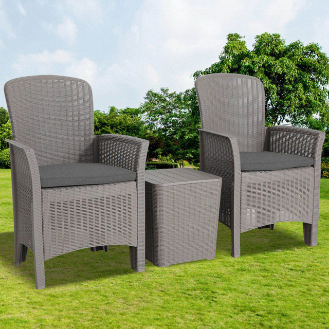 Centurion Supports Ophelia 2 Seater Rattan High Back Garden Lounge Set Grey - image 1