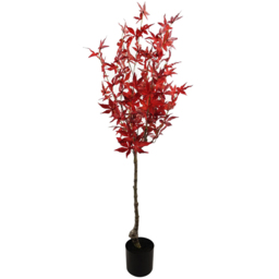 Leaf Red Maple Artificial Tree 120cm - thumbnail 1