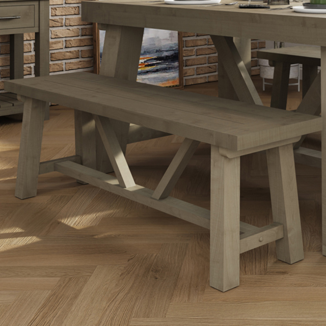 FWStyle Saltash Reclaimed Pine Dining Bench 140cm - image 1
