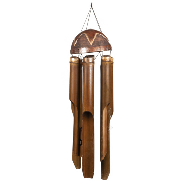 African Design Bamboo Wind Chime 70cm