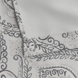 Alan Symonds Victoria Room Darkening Ring Top Eyelet Curtains Silver 168 x 183cm - thumbnail 4