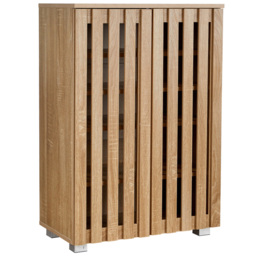Home Source Halden 2 Door Oak Shoe Cabinet - thumbnail 2