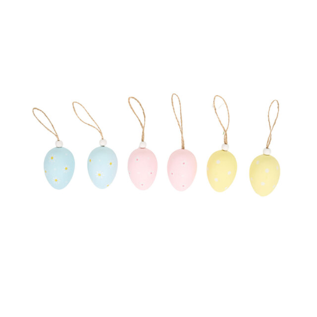 Pack of 6 Spring Decor Egg Baubles - image 1