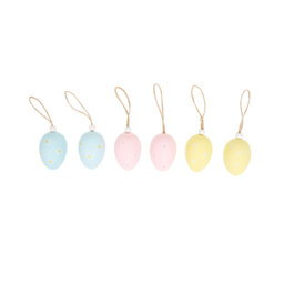 Pack of 6 Spring Decor Egg Baubles