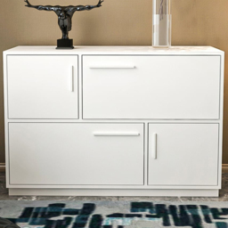 Decorotika Mares 4 Door White Sideboard