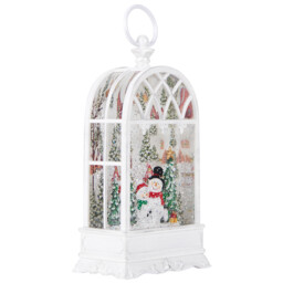 Christmas Scene Glitter Lantern Multicolour - thumbnail 3