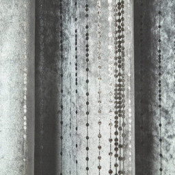 Divante Selina Dotty Stripe Silver Foil Eyelet Curtain 229 x 229cm - thumbnail 4