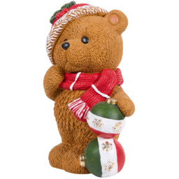 Sleigh Bells Ring LED Teddy Bear Christmas Decoration - thumbnail 2