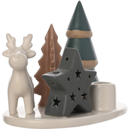 The Seasonal Gift Co. Woodland Candle Tray with Star - thumbnail 2