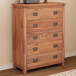 Cabinet Bits Padua 5 Drawer Chest of Drawers with Brass Drop Handle