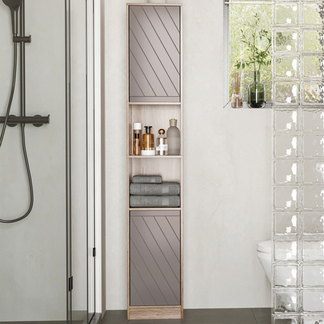 HOMCOM 2 Door S Shelf Bathroom Floor Cabinet - image 1